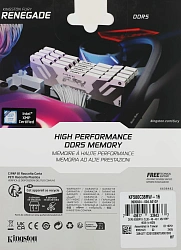 Память DDR5 16GB 8000MHz Kingston KF580C38RW-16 Fury Renegade RTL Gaming PC5-64000 CL38 DIMM 288-pin 1.45В single rank с радиатором Ret