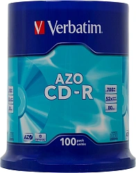 Диск CD-R Verbatim 700Mb 52x Cake Box (100шт) (43430)