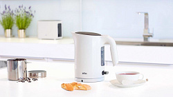 Чайник электрический Braun WK3100 1.7л. 2200Вт белый корпус: пластик (0X21010008)