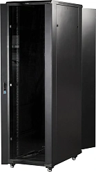 Шкаф серверный Lanmaster (TWT-CBB-32U-6X6-P1) напольный 32U 600x600мм пер.дв.перфор. задн.дв.перфор.2-хст. 800кг черный