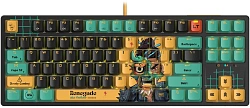 Клавиатура A4Tech Bloody AT87 Renegade механическая черный/зеленый USB for gamer LED (AT87)