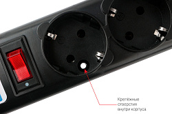 Сетевой фильтр Powercube SPG5-В2 1.9м (5 розеток) черный (коробка)