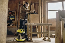Строительный пылесос Karcher WD 3 P S V-17/4/20 1000Вт (уборка: сухая/сбор воды) желтый