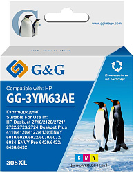 Картридж струйный G&G GG-3YM63AE 305XL многоцветный (11.6мл) для HP DeskJet 2320/2710/2720/2300