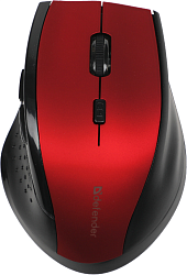 Мышь Defender Accura MM-365 красный оптическая 1600dpi беспров. USB 5but (52367)