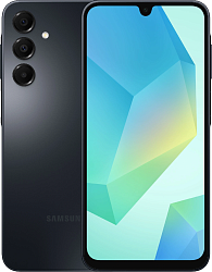 Смартфон Samsung SM-A165F Galaxy A16 128Gb 6Gb черный моноблок 3G 4G 2Sim 6.7" 1080x2340 Android 14 50Mpix 802.11 a/b/g/n/ac NFC GPS GSM900/1800 GSM1900 microSD max1024Gb