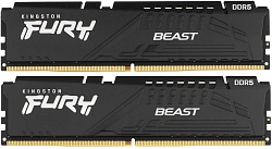 Память DDR5 2x32GB 6000MHz Kingston KF560C36BBEK2-64 Fury Beast Black Expo RTL Gaming PC5-48000 CL36 DIMM 288-pin 1.35В kit single rank с радиатором Ret