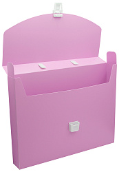 Портфель Бюрократ Pastel PASTPP01PINK 1 отдел. A4 пластик 0.7мм розовый