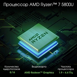 Ноутбук Digma Pro Breve Ryzen 7 5800U 16Gb SSD512Gb AMD Radeon Graphics 15.6" IPS FHD (1920x1080) Windows 11 Pro dk.grey WiFi BT Cam 4500mAh (DN15R7-ADXW02)