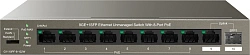 Коммутатор IP-Com G1110PF-8-102W (L2) 9x1Гбит/с 1xКомбо(1000BASE-T/SFP) 1SFP 8PoE 92W неуправляемый