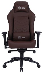 Кресло игровое Cactus CS-CHR-0112BR коричневый экокожа с подголов. крестов. сталь