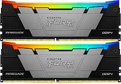 Память DDR4 2x8GB 3600MHz Kingston KF436C16RB2AK2/16 Fury Renegade RGB RTL Gaming PC4-28800 CL16 DIMM 288-pin 1.35В kit dual rank с радиатором Ret