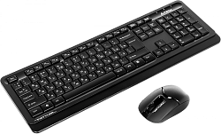 Клавиатура + мышь A4Tech Fstyler FG1012 клав:черный/серый мышь:черный USB беспроводная Multimedia (FG1012 BLACK)