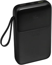 Мобильный аккумулятор Tecno Pocket S101Q 10000mAh QC3.0/PD3.0 22.5W 2.4A 2xUSB-A/USB-C черный