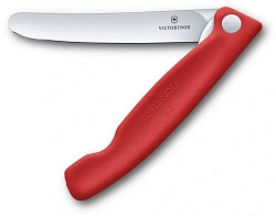 Нож кухонный Victorinox Swiss Classic 6.7801.FC1 стальной столовый лезв.110мм прямая заточка красный карт.коробка