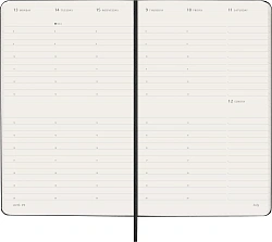 Еженедельник Moleskine CLASSIC WKLY VERTICAL Large 130х210мм 144стр. черный