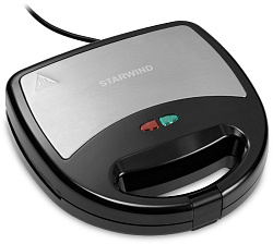 Сэндвичница Starwind SSW2346 750Вт черный/серебристый