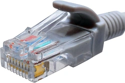 Патч-корд Suprlan 10-0144 UTP RJ-45 вил.-вилка RJ-45 кат.5E 3м серый LSZH 26AWG