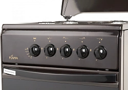 Плита Газовая Flama RG 2401 B коричневый (металлическая крышка) реш.сталь