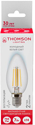 Лампа филам. Thomson Filament TH-B2334 7Вт цок.:E14 свеча 220B св.свеч.бел.хол. Candle (упак.:1шт)