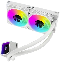 Система водяного охлаждения GMNG GG-LC240ARGB1 ARGB Soc-AM5/AM4/1200/1700/1851 белый 4-pin 22-35dB Al+Cu LCD 260W 1200gr Ret (GG-LC240ARGB1-WH)