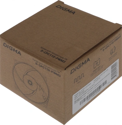 Устройство охлаждения(кулер) Digma D-CPC110-PWM3 92x92x25mm Soc-1151/1200/2066/1700 черный 4-pin 25dB Al+Cu 110W 350gr Ret