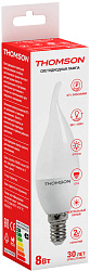Лампа светодиодная Thomson TH-B2028 8Вт цок.:E14 свеча 220B св.свеч.бел.нейт. Tail Candle