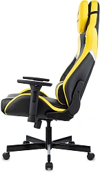Кресло игровое Knight Thunder 5X черный/желтый экокожа крестов. металл