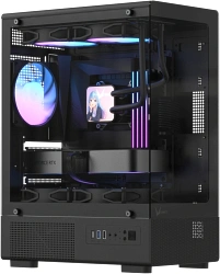 Корпус Formula Crystal Z1CM v2 черный без БП mATX 5x120mm 1xUSB3.0 audio bott PSU