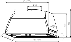 Вытяжка встраиваемая Lex GS Bloc P 900 IV слоновая кость управление: кнопочное (1 мотор)