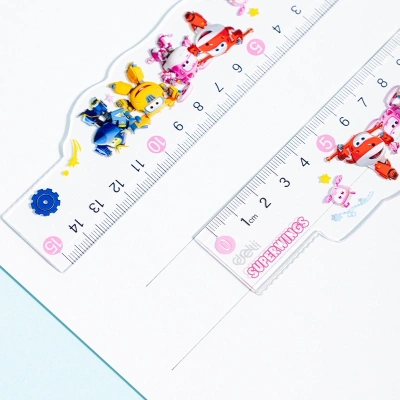 Линейка Deli EH658 Super Wings пластик дл.15см ассорти