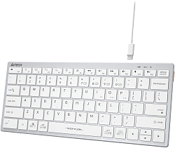 Клавиатура A4Tech FBX51C белый USB беспроводная BT/Radio slim Multimedia (FBX51C WHITE)