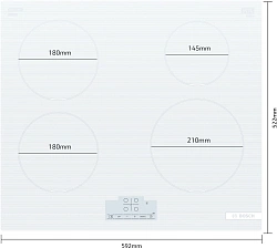 Индукционная варочная поверхность Bosch Serie 6 PUE612BB1E белый