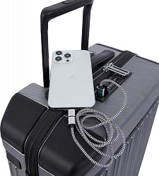 Чемодан Piquadro PQ LIGHT PREMIUM (BV4425PQLP/GRN) 40x55x20см 37л. 2.8кг. поликарбонат/алюм./натур.кожа серый