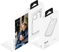 Чехол (клип-кейс) uBear для Apple iPhone 15 Real Case прозрачный (CS248TT61RL-I23)