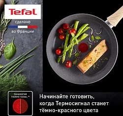 Сковорода Tefal Natural Force G2660472 круглая 24см покрытие: Mineralia+ non-stick ручка несъемная (без крышки) серый (2100118263)