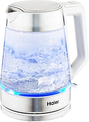 Чайник электрический Haier HK-500 1.7л. 2200Вт серый/белый корпус: стекло/пластик (TD0029955RU)