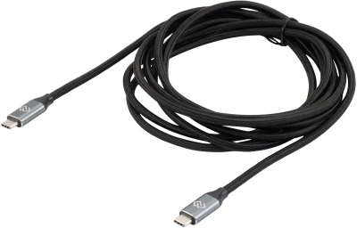 Кабель Digma D-TYPE-C-USB3.2-100W-4K-3M USB Type-C (m)-USB Type-C (m) 3м черный