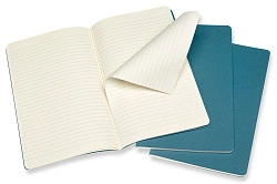 Блокнот Moleskine CAHIER JOURNAL CH016B44 Large 130х210мм обложка картон 80стр. линейка голубой (3шт)