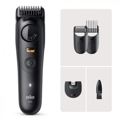 Триммер Braun BT5520 черный (насадок в компл:3шт)
