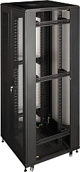 Шкаф серверный Lanmaster (TWT-CBB-42U-8X10-P1) напольный 42U 800x1000мм пер.дв.перфор. задн.дв.перфор.2-хст. 2 бок.пан. 800кг черный
