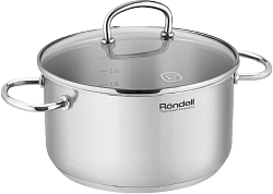 Кастрюля Rondell Solo RDS-1602 3.1л. d=20см (с крышкой) стальной