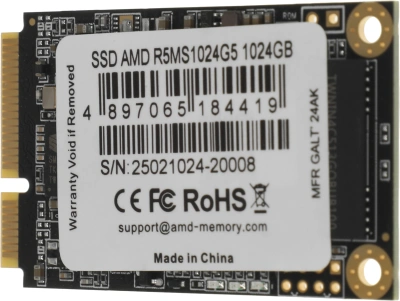 Накопитель SSD AMD SATA 1TB R5MS1024G5 Radeon R5 mSATA