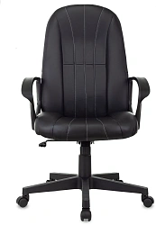 Кресло руководителя Бюрократ T-898 черный Leather Black экокожа крестов. пластик
