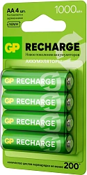 Аккумулятор GP Smart Energy AA NiMH 1000mAh (4шт)