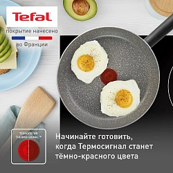 Сковорода Tefal Natural Cook 4213122 круглая 22см покрытие: Mineralia ручка несъемная (без крышки) серый (9100053993)