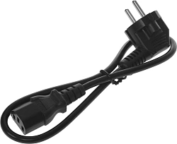 Шнур питания Hyperline PWC-IEC13-SHM-0.5-BK C13-Schuko проводник.:3x0.75мм2 0.5м 250В 10А (упак.:1шт) черный