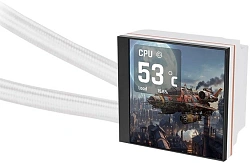 Система водяного охлаждения Thermaltake MAGFloe 360 Ultra Snow ARGB Soc-AM5/AM4/1200/1700/1851 белый 4-pin 30.6dB Al+Cu LCD Ret (CL-W433-PL12SW-A)