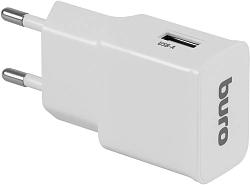Сетевое зар./устр. Buro TJ-248W 12W 2.4A (QC) USB-A универсальное белый