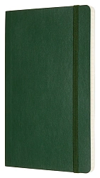 Блокнот Moleskine CLASSIC SOFT QP617K15 Large 130х210мм 192стр. клетка мягкая обложка зеленый